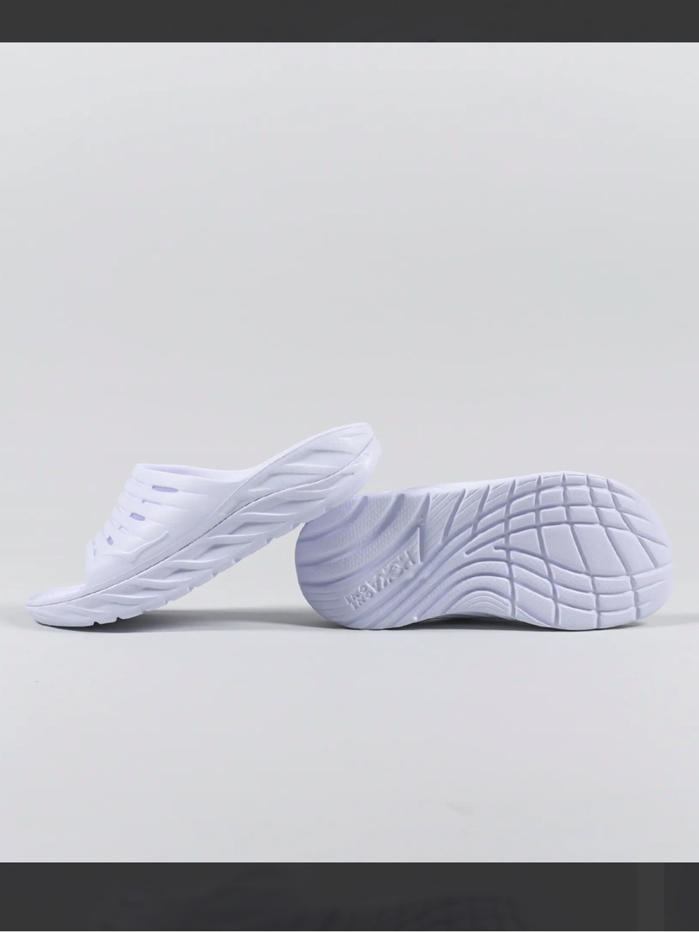 Hoka One One Ora Unisex White Recovery Pool Shower Slide Sandals M9 W11 - Picture 7 of 12
